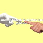 Question : Comment faire de la gélatine sans poudre de gélatine